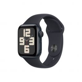 Apple Watch SE GPS – 40 mm-es éjfekete alumíniumtok, éjfekete sportszíj - S/M