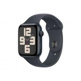 Apple Watch SE (2024) GPS – 40 mm-es éjfekete alumíniumtok, éjfekete sportszíj - S/M