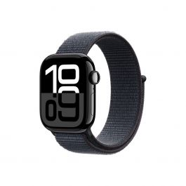 Apple Watch Series 10 GPS – 42 mm-es kozmoszfekete alumíniumtok, tinta sportpánt