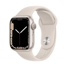 Apple Watch Series 7 GPS – 41 mm-es csillagfény alumíniumtok, csillagfény sportszíj