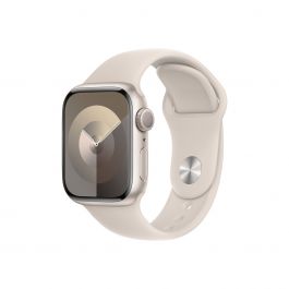 Apple Watch Series 9 GPS – 41 mm-es csillagfény alumíniumtok, csillagfény sportszíj - M/L