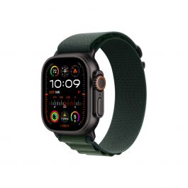 Apple – 49 mm-es sötétzöld Alpesi pánt – M – fekete titán