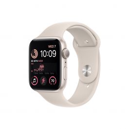 Apple Watch SE (2022) GPS – 44 mm-es csillagfény alumíniumtok, csillagfény sportszíj