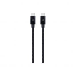 Dviced – USB-C - USB-C szőtt borítású töltőkábel, 1,25 m - fekete