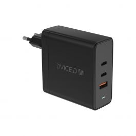 Dviced – Hálózati töltő 65W GaN - 2xUSB-C + 1x USB-A - fekete