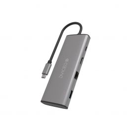 Dviced – Type-C HUB 7-in-1 (2xUSB 3.0 (A), 2xUSB-C, HDMI, SD kártyaolvasó, Ethernet)