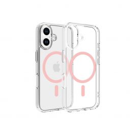 Dviced – MagSafe iPhone 16 tok - átlátszó, rózsaszín