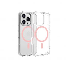 Dviced – MagSafe iPhone 16 Pro tok - Átlátszó, rózsaszín