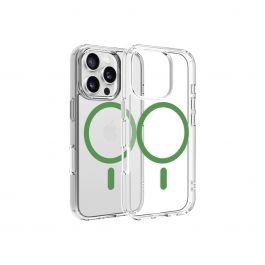 Dviced – MagSafe iPhone 16 Pro tok - átlátszó, zöld