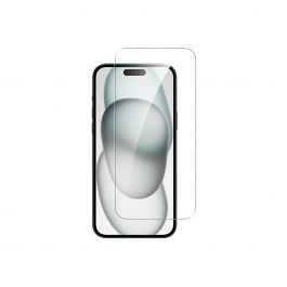 Dviced – iPhone 15 képernyővédő üvegfólia, átlátszó (0.3 mm, 9H) + applikátor