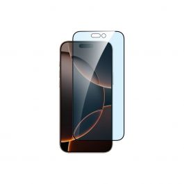 Dviced – iPhone 16 Pro kékfény-szűrős edge to edge edzett kijelzővédő üvegfólia applikátorral