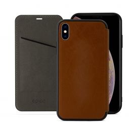 EPICO – iPhone XS Max kinyitható tok – barna (Guarantee Program)