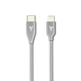 iSTYLE - USB-C to Lightning Metal kábel 1,2m - ezüst