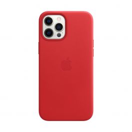 Apple – MagSafe-rögzítésű iPhone 12 Pro Max-bőrtok – (PRODUCT)RED