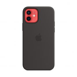 Apple – MagSafe-rögzítésű iPhone 12- és 12 Pro szilikontok – Fekete