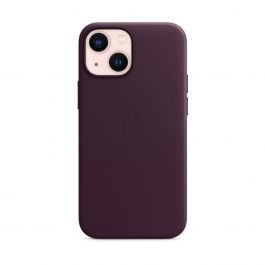 MagSafe-rögzítésű iPhone 13 mini-bőrtok – sötét meggypiros