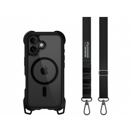 MagEasy — Odyssey M+Strap Rugged Utillity iPhone 16 Plus Tok - Fekete