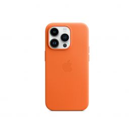 MagSafe-rögzítésű iPhone 14 Pro-bőrtok - narancs