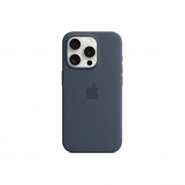 MagSafe-rögzítésű iPhone 15 Pro-szilikontok – viharkék