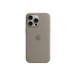 MagSafe-rögzítésű iPhone 15 Pro Max-szilikontok – agyag