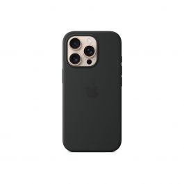 MagSafe-rögzítésű iPhone 16 Pro-szilikontok – fekete