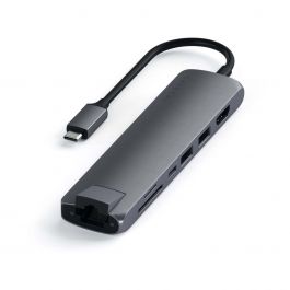 Satechi – Alumínium Slim USB-C Multiport adapter - Asztroszürke