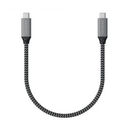 Satechi – USB4 C-To-C Braided Cable 40 Gbps 25cm - szürke