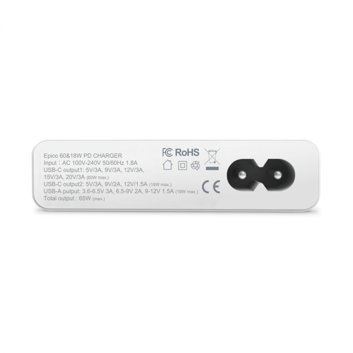 EPICO 60W & 18W PD Kábel, töltő, adapter Mac EPICO – Hálózati Kábel, töltő, adapter Mac