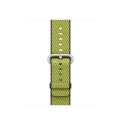 DEMO - Apple 38 mm-es kockás szőtt műanyag szíj - sötét olívazöld