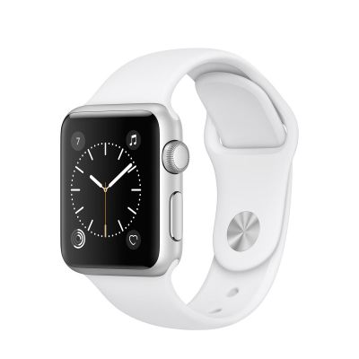 Apple Watch Series 1 - 38 mm-es, ezüst színű alumíniumtok fehér sportszíjjal