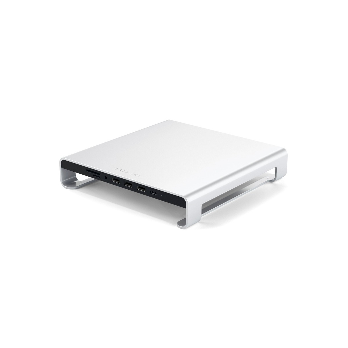 Satechi – Aluminium monitor állvány és HUB - ezüst - iSTYLE