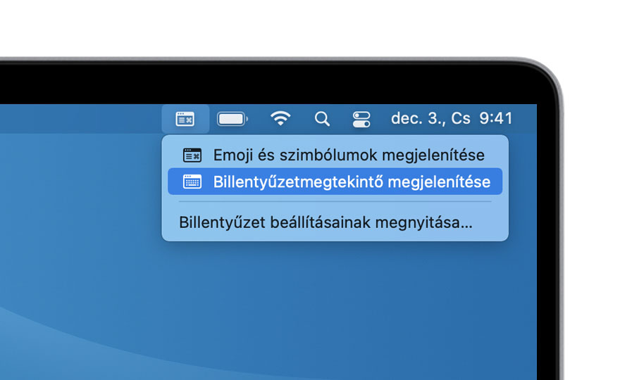 macbook képernyőfotó billentyűzetmegtekintővel