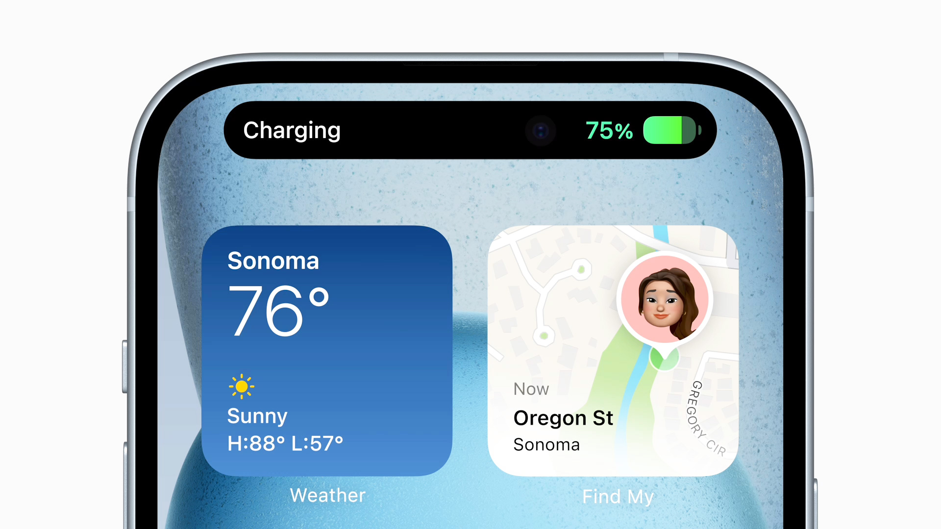 Apple iPhone 15 dinamikus szigettel