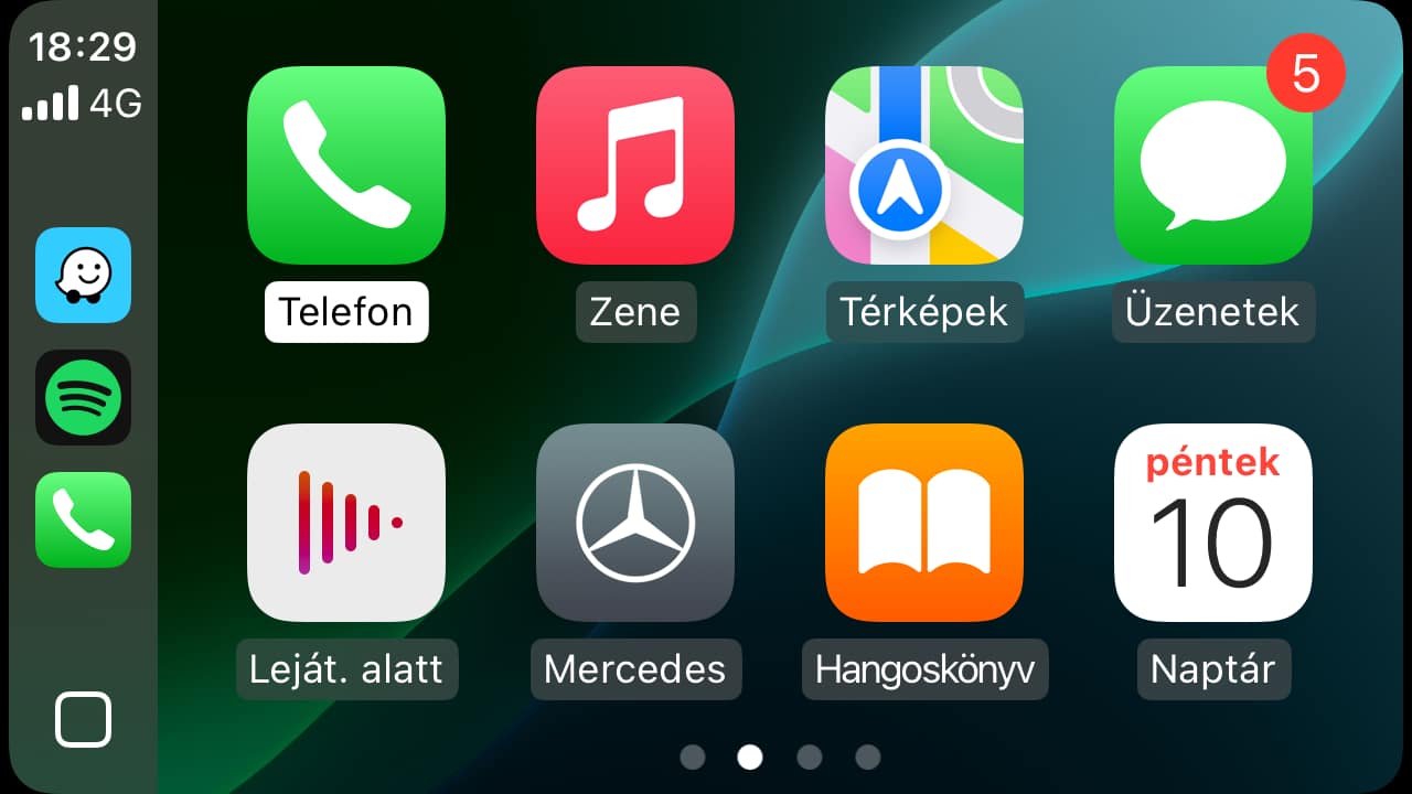 Háttérkép változtatása Apple CarPlay-en