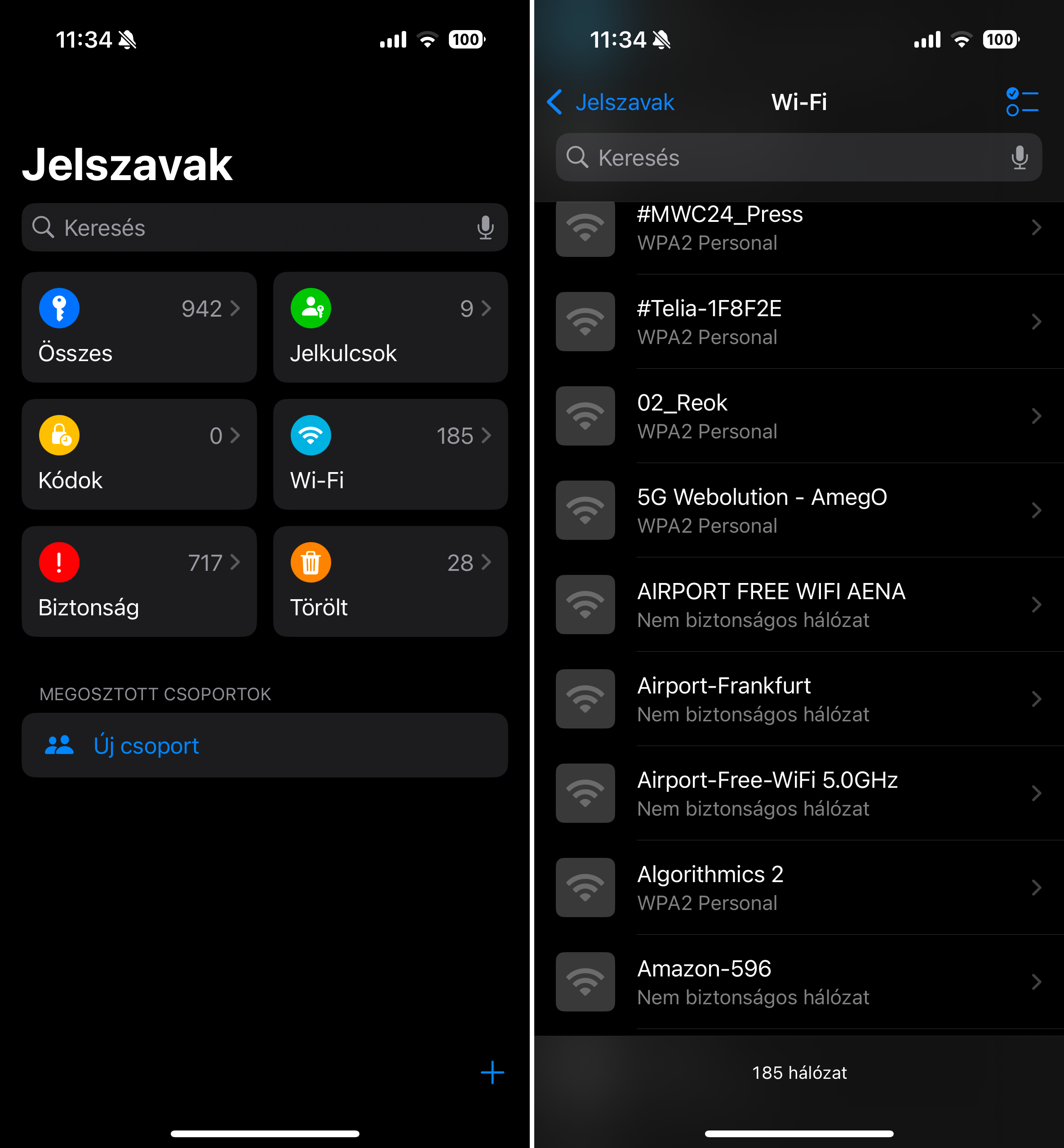 Jelszavak app iOS-en