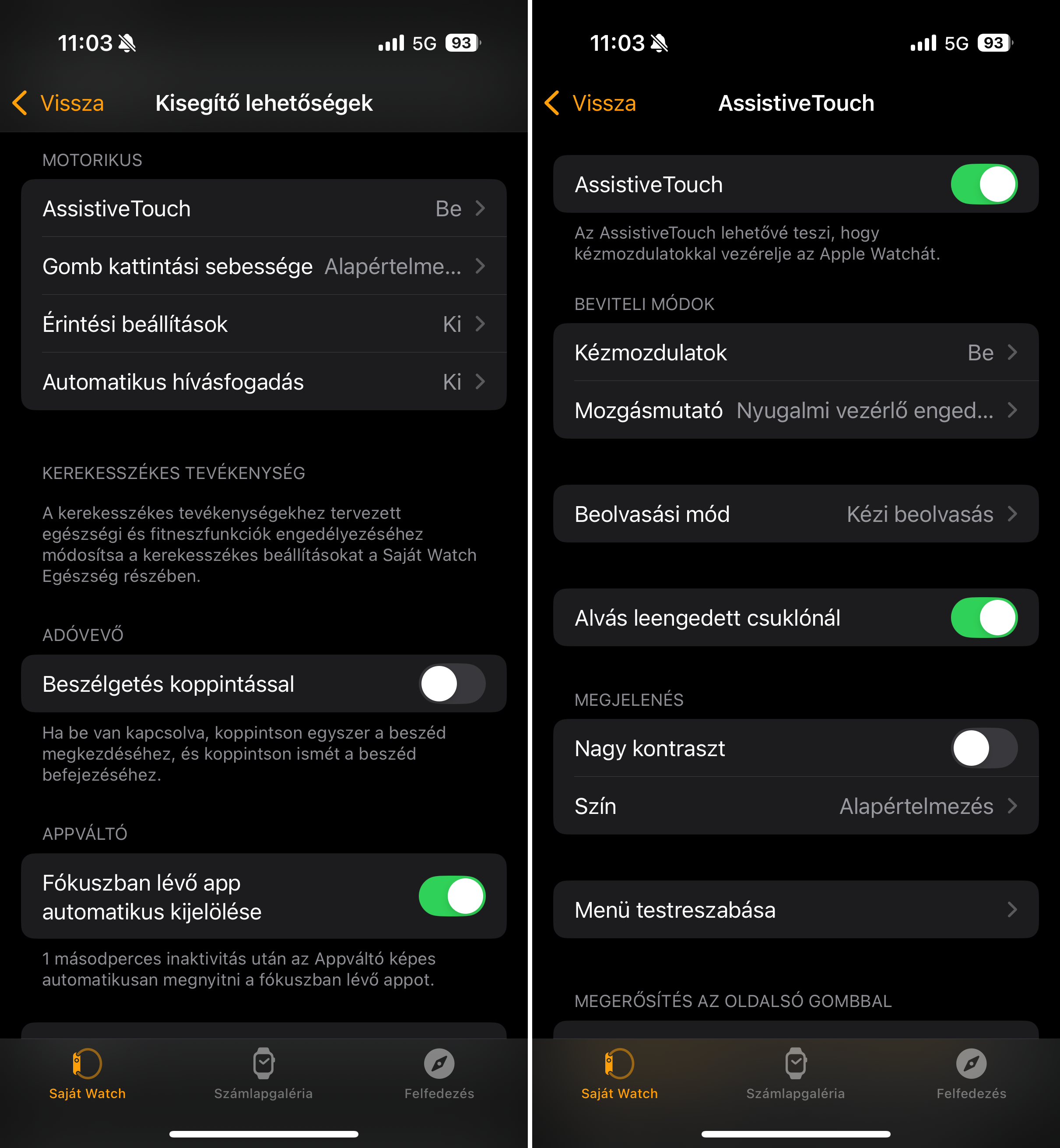 Assistive Touch bekapcsolása iPhone-on