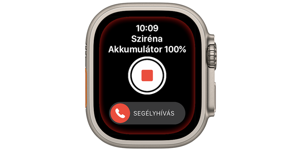 Sziréna funkció az Apple Watch Ultrán