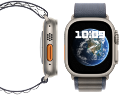 Az új karbonsemleges Apple Watch Ultra 2 elöl- és oldalnézetből