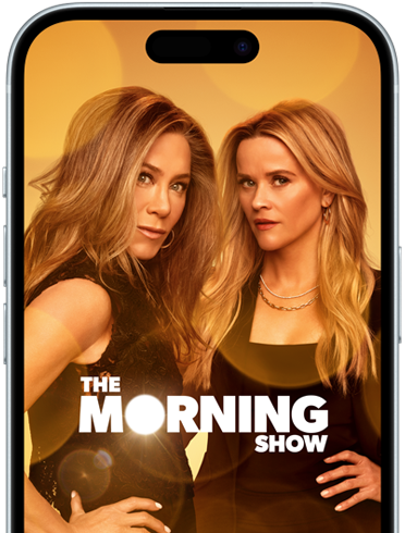 Az Apple TV+ The Morning Show című sorozatát mutató iPhone 15