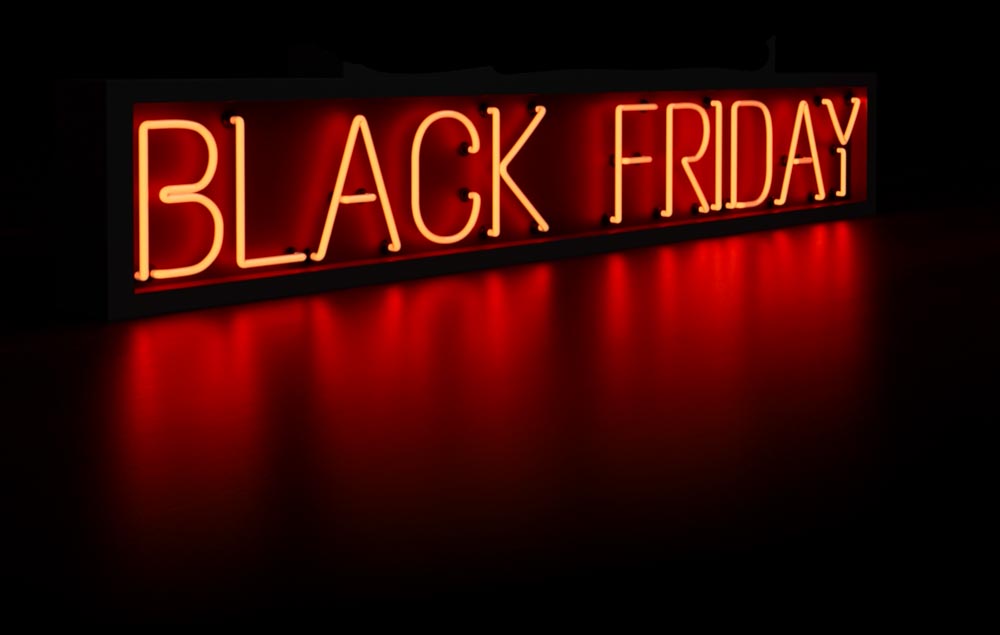 Black Friday neon light logotype